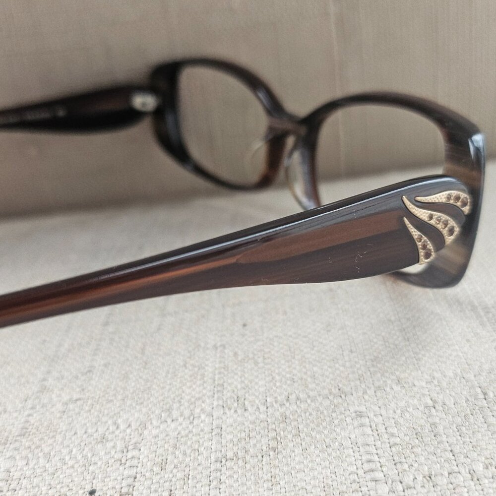 Dana Buchman Women Eyeglasses TULUM Brown Crystal 53[]16 135 Frame - Picture 14 of 16